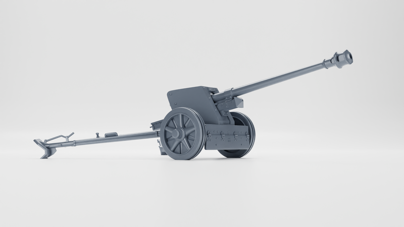 Anti Tank gun 7.5cm PAK 40 - wheeled+on cross - WWII - German Army -  wargame3d - 28mm Scale