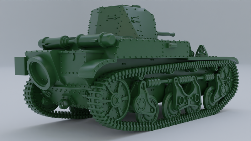 Light Tank Renault AMR-35 ZT-1 - French Army - 28mm Scale -  wargame3d