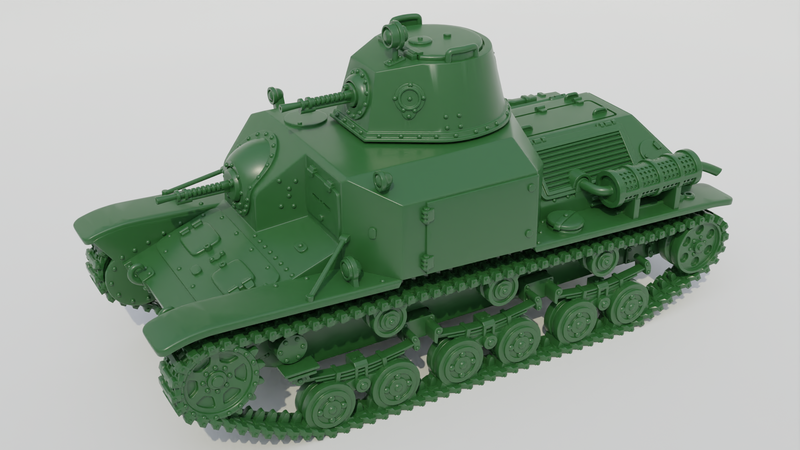 Tankette Type 92 Jyu-Sokosha (early) - Japanese Army - 28mm Scale - Bolt Action - wargame3d