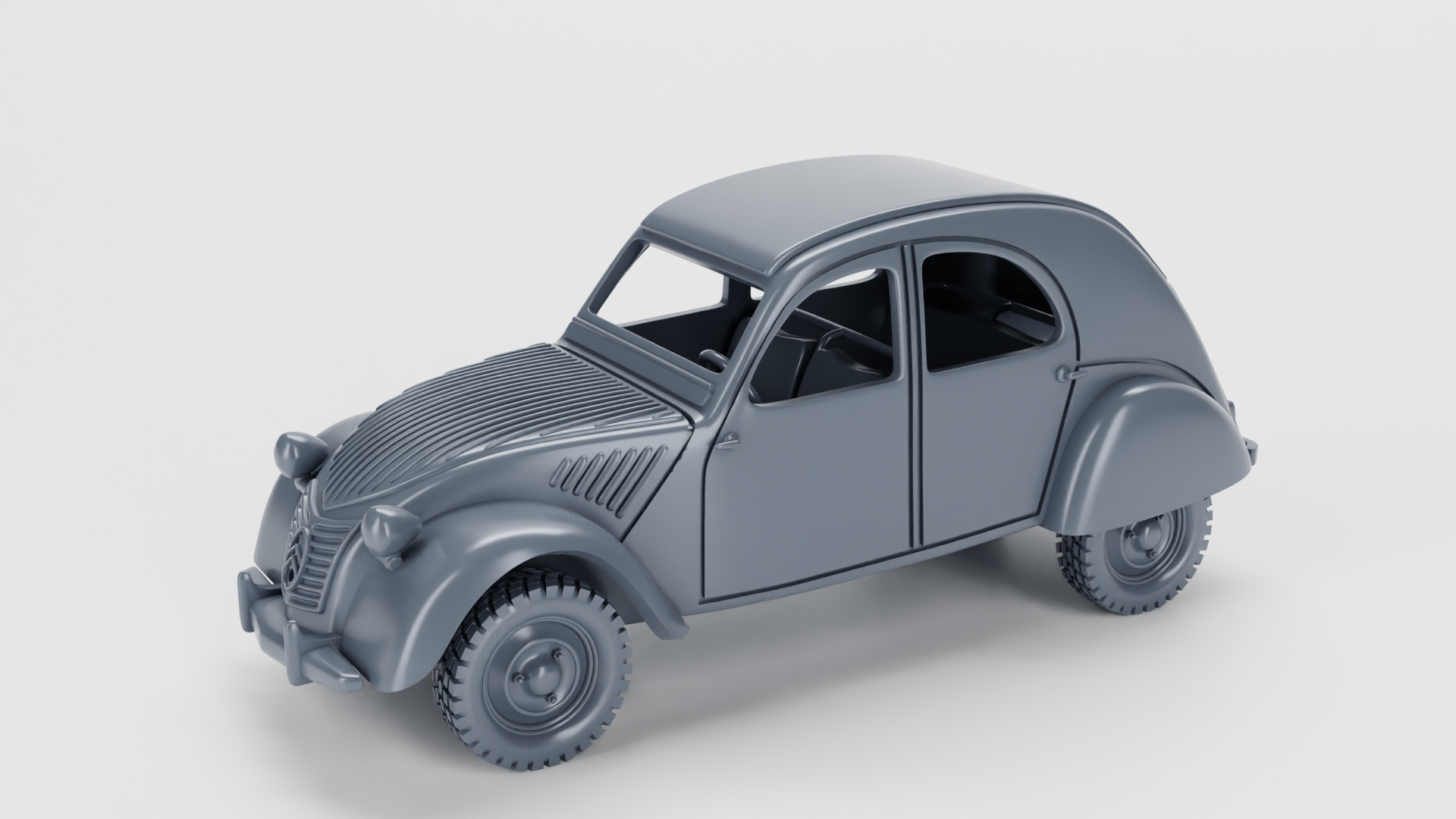 Citroen 2CV (France) - French Army - 28mm Scale -  wargame3d