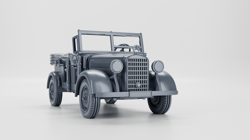 Mercedes Benz W152 (Type G5) - Other Nations Passenger Vehicles - 28mm Scale - Bolt Action - wargame3d