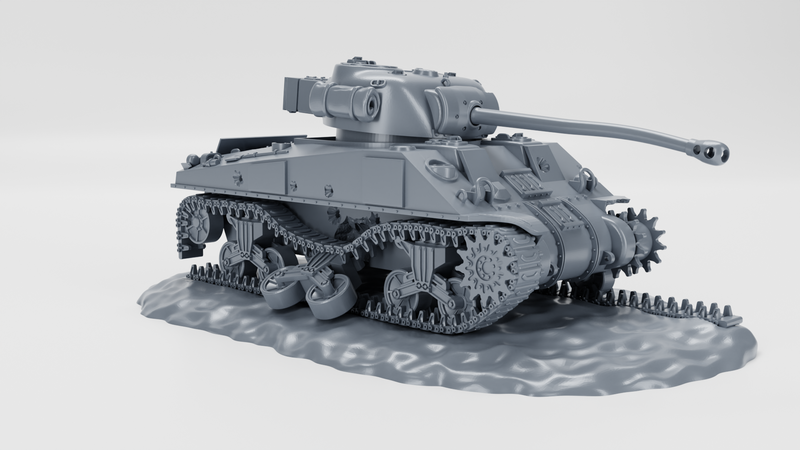 Destroyed Sherman Firefly VC - US Army - Bolt Action - wargame3d- 28mm Scale