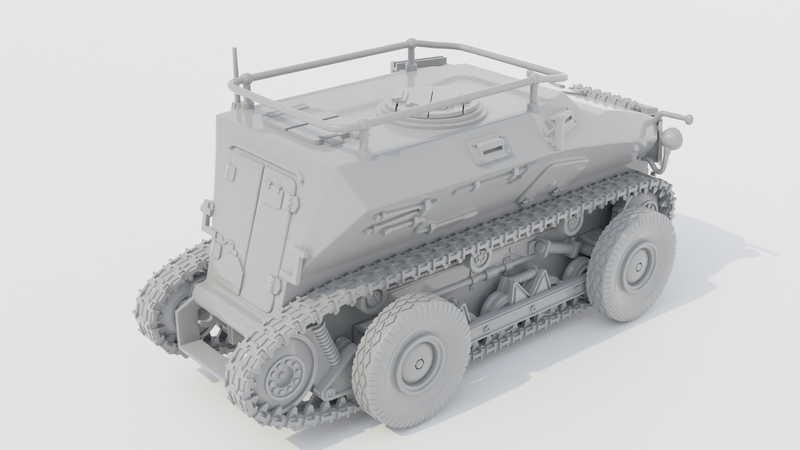 Sd.Kfz.254 Tractor - German Army - 28mm Scale - Bolt Action - wargame3d