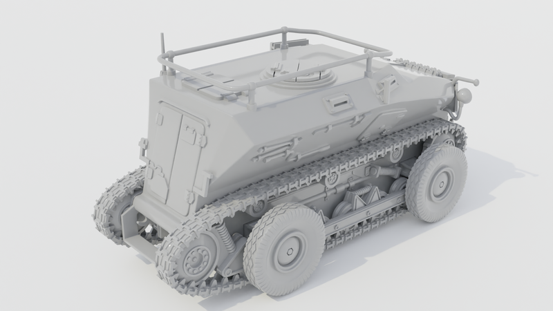 Sd.Kfz.254 Tractor - German Army - 28mm Scale -  wargame3d