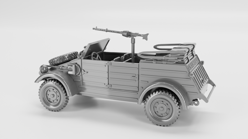 VW Kubelwagen - German Army - 28mm Scale - Bolt Action - wargame3d