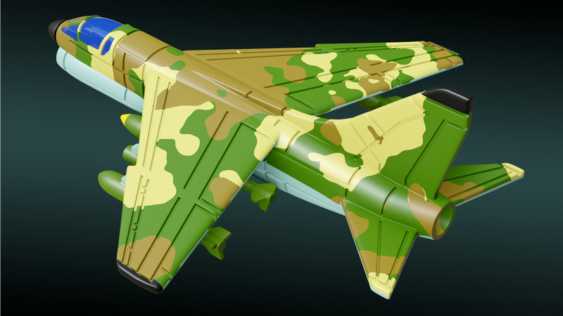 LTV A-7 Corsair II - Vietnam War Aircraft - 1/200 Scale - wargame3d