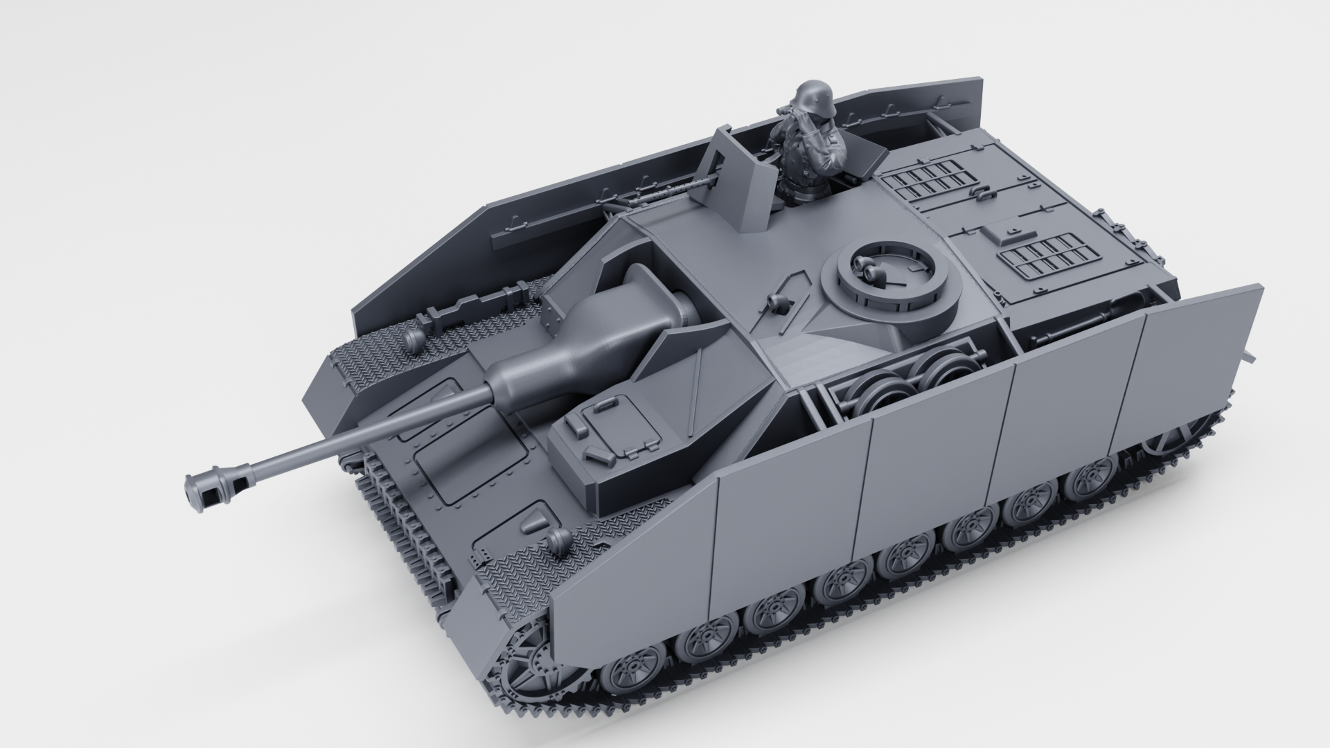 STUG IV (Sturmgeschütz IV) - German Sturmpanzer - WWII - German Army -  wargame3d - 28mm Scale