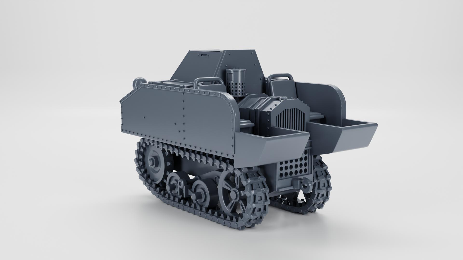 VCL Utility Tractor Type B Cavalry - Belgian Army - 28mm Scale -  wargame3d