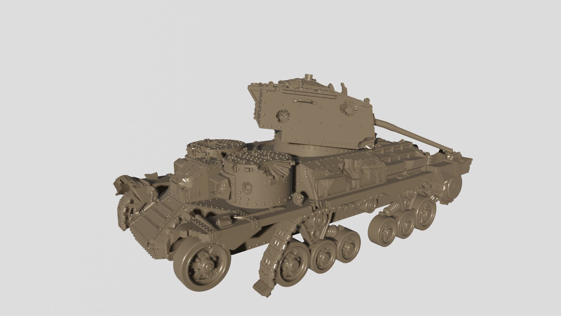 Destroyed Cruiser tank A9 - UK Army - 28mm Scale -  wargame3d