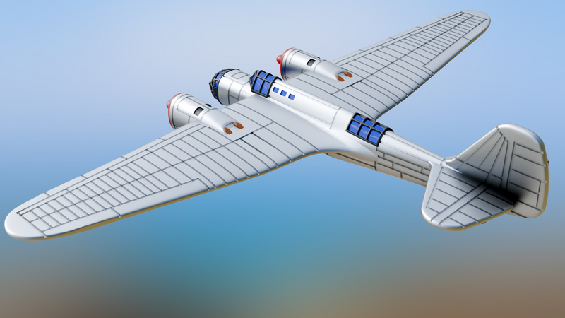 Tupolev ANT-40SB - Battle Planes of WWII - 1/200 Scale - wargame3d