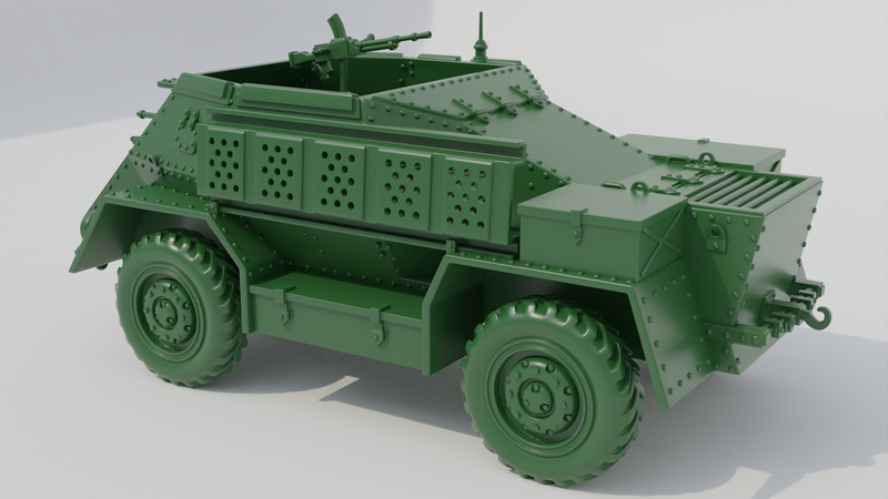 Armoured Carrier Wheeled Indian Pattern Mk.II - UK Army - 28mm Scale - Bolt Action - wargame3d