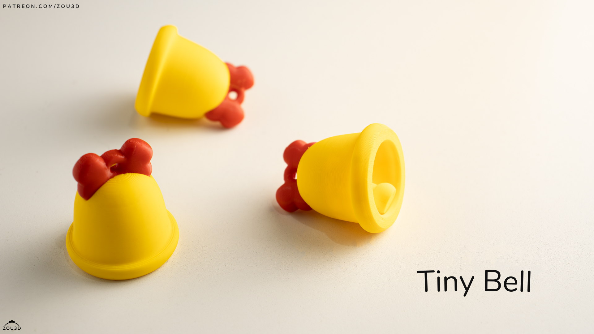 Tiny Bell - Articulated - Keychain - Desk Ornament - ZOU3D