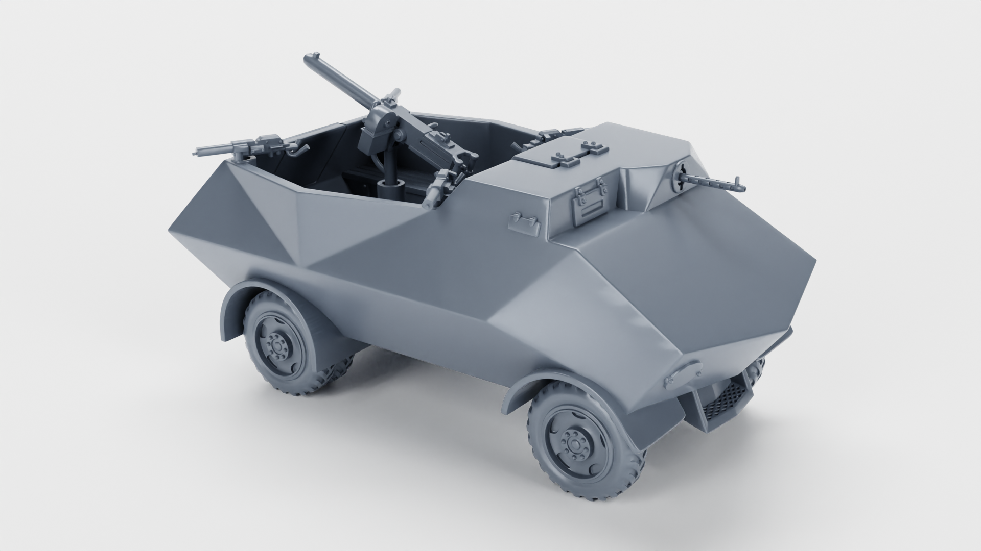 Braat Overvalwagen AA version - Fighting Vehicles of the East Indies Armies - UK Army - 28mm Scale -  wargame3d