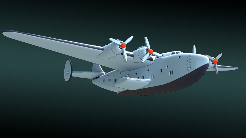 Boeing 314 Clipper - Commercial Transcontinental Planes - 1/200 Scale - wargame3d