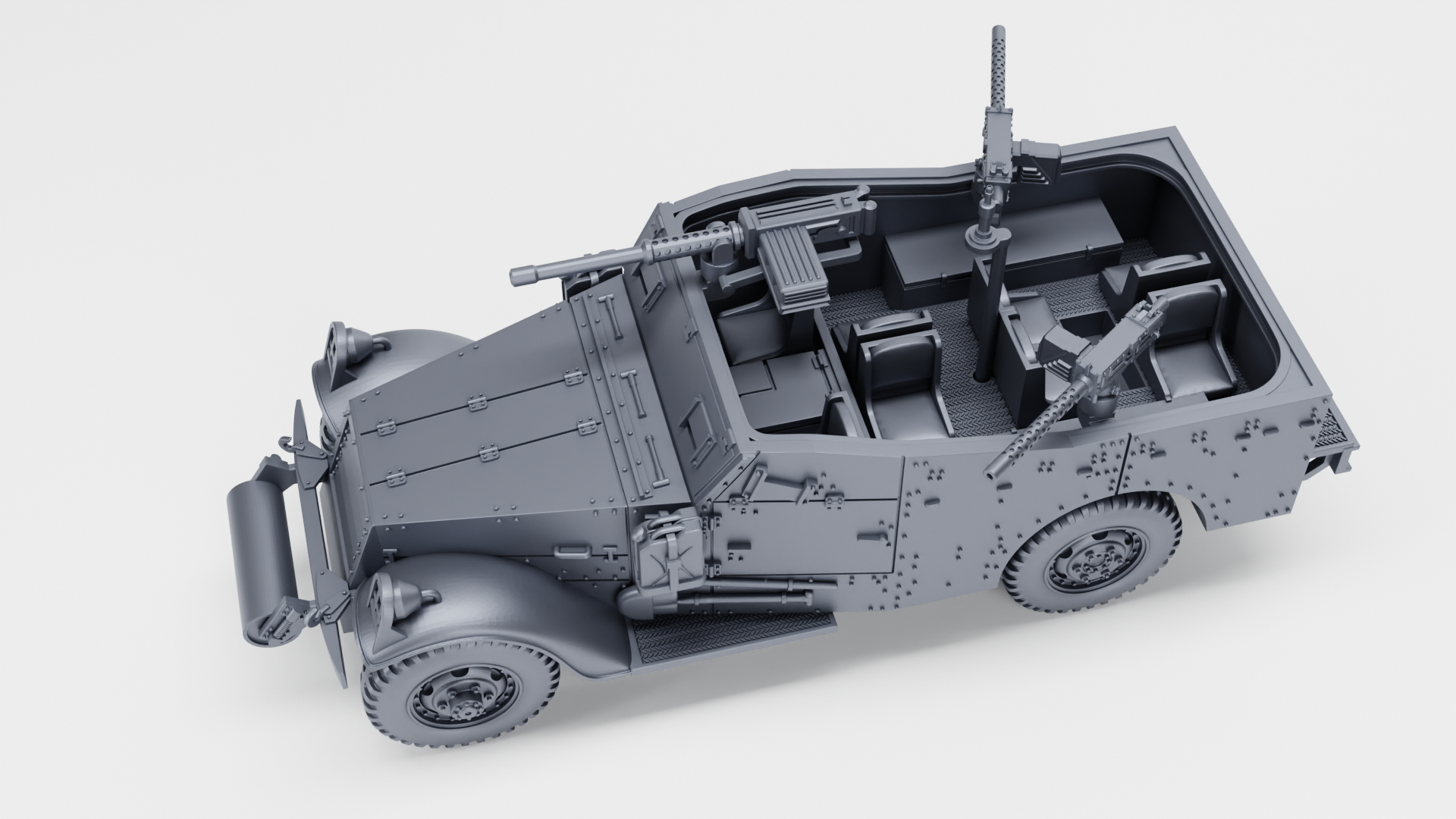 M3A1 Scout Car - White car (US) - Fighting Vehicles of the East Indies Armies - UK Army - 28mm Scale -  wargame3d