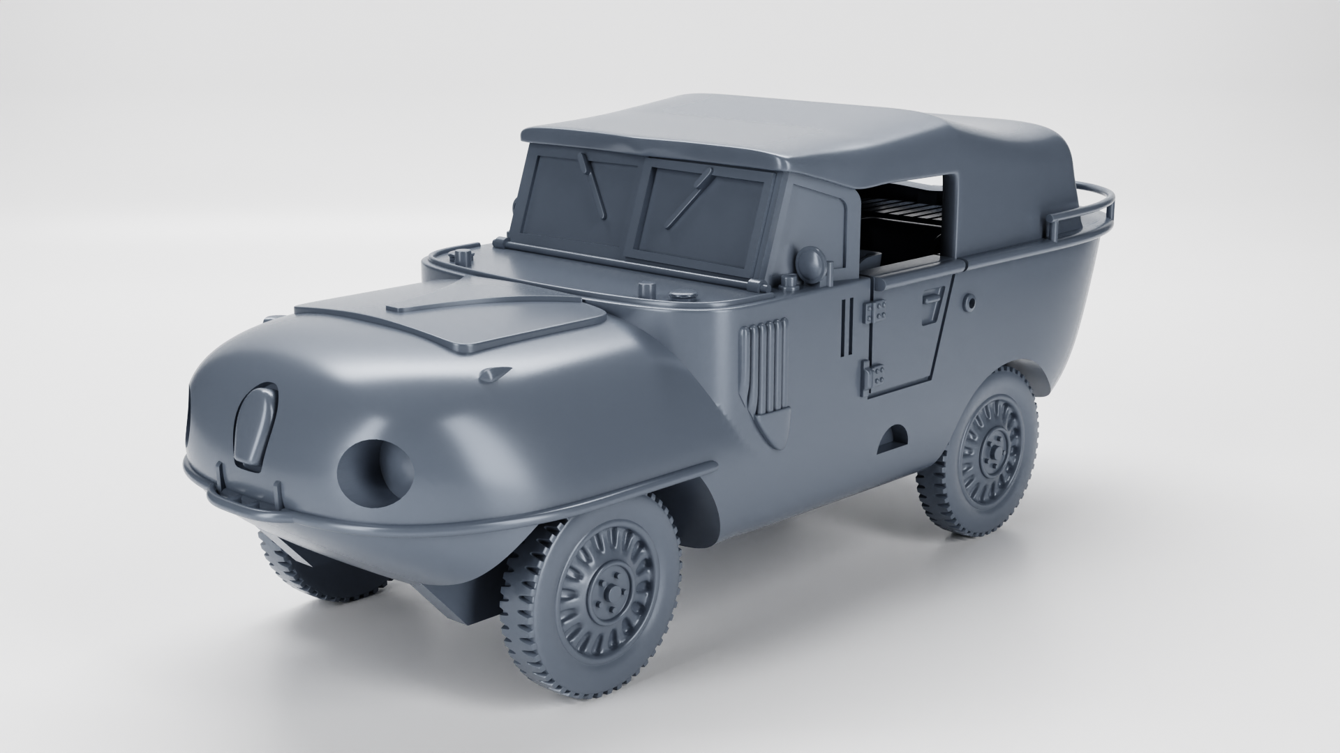 Schwimmwagen Trippel SG 6_38 - WWII - German Army -  wargame3d - 28mm Scale