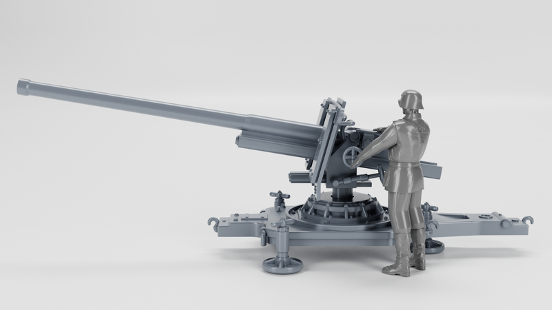 Anti-tank gun 7.62cm PAK 36 - WWII - German Army - Bolt Action - wargame3d - 28mm Scale