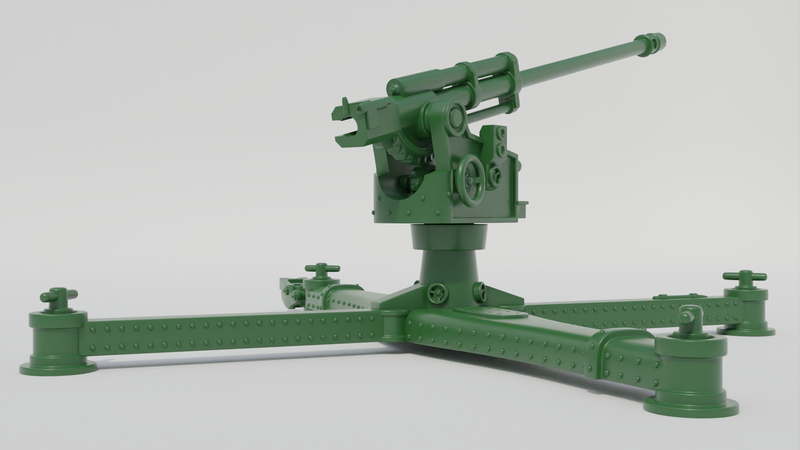 Bofors 80mm 29-38M AA Gun - Hungarian Army - 28mm Scale - Bolt Action - wargame3d