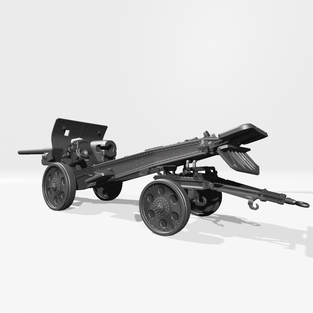 Heavy Field Gun 15cm Kanone 16 - Belgian Army - 28mm Scale -  wargame3d
