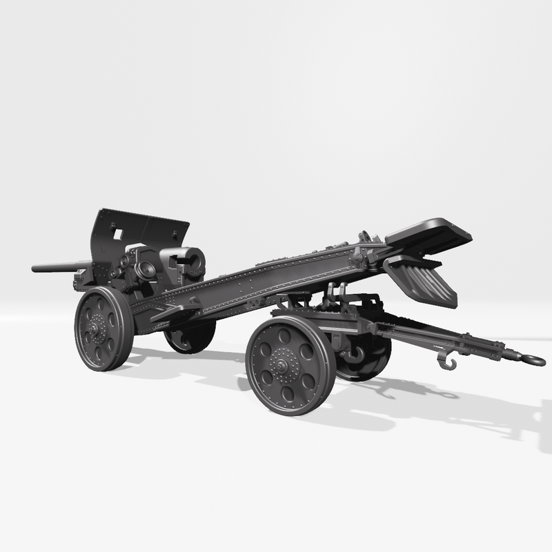 Heavy Field Gun 15cm Kanone 16 - Belgan Army - 28mm Scale - Bolt Action - wargame3d