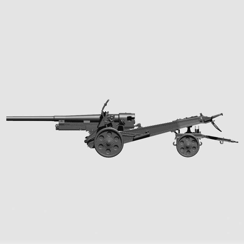 Heavy Field Gun 15cm Kanone 16 - Belgan Army - 28mm Scale - Bolt Action - wargame3d