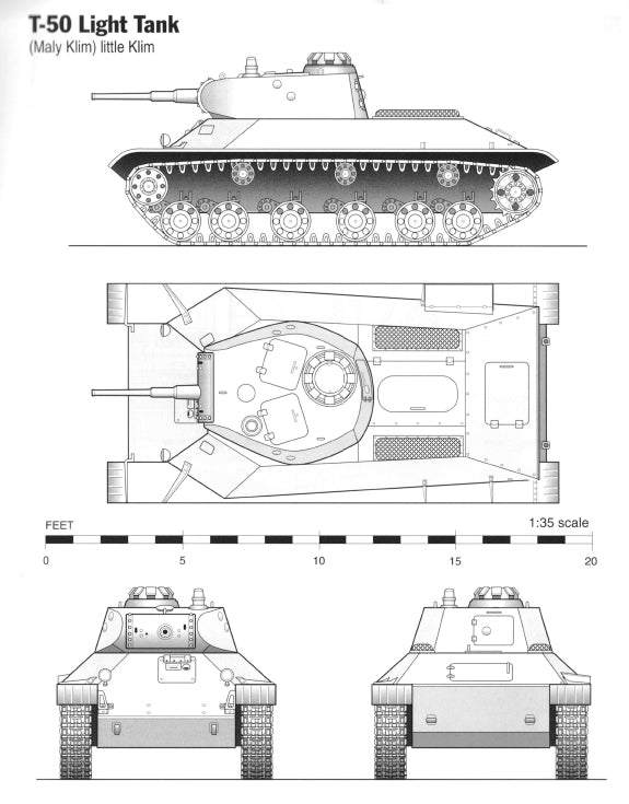 T-50 Light Tank - Russian Army -  wargame3d- 28mm Scale