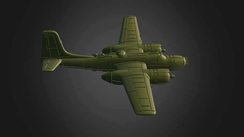 Douglas A-26B Invader - Korean War - 1/200 Scale - wargame3d