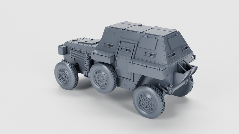 Berliet VUDB Armoured Car - Belgan Army - 28mm Scale - Bolt Action - wargame3d