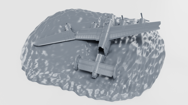 Crashed Consolidated B-24D Liberator - 1 Markers - 40mm Markers - Bolt Action - wargame3d