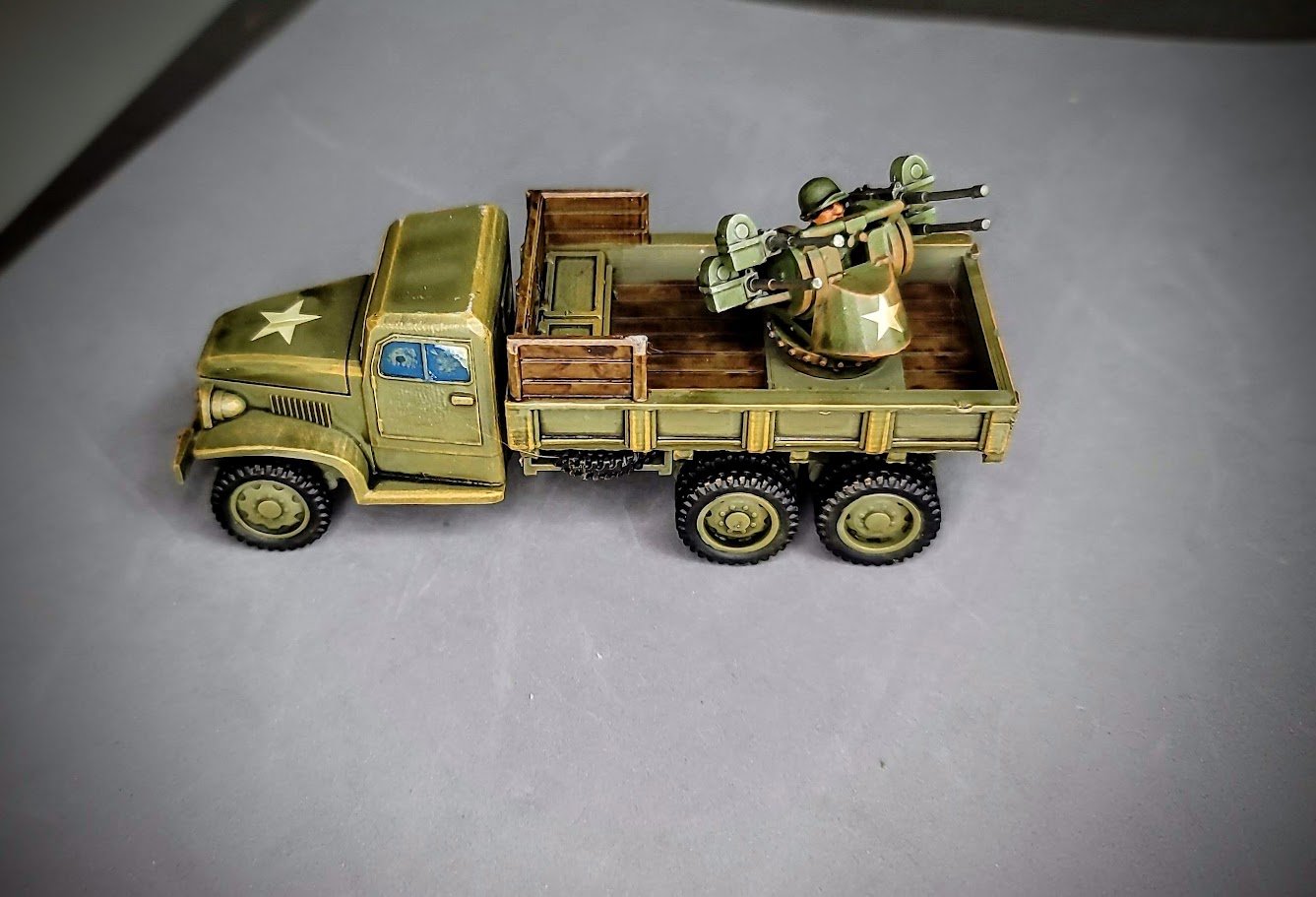 GMC 353 Deuce and a Half + Quad .50 Gun Truck - Resin 28mm Miniatures -  Deweycat