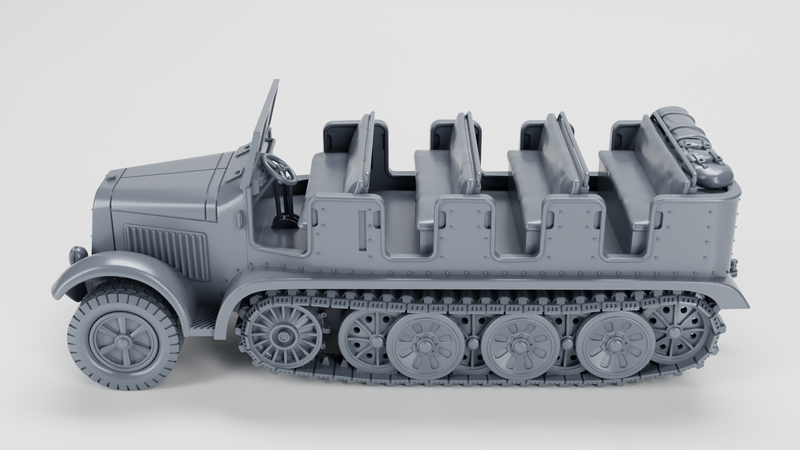 Sd.Kfz.6 Zugkraftwagen 5t - German Army - 28mm Scale - Bolt Action - wargame3d