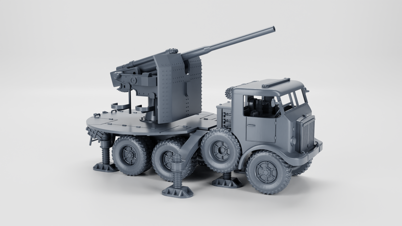 Breda 52 with 90-53 Self-Propelled Gun Truck - Italian Army - 28mm Scale - Bolt Action - wargame3d