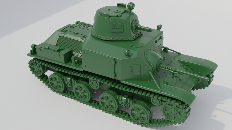 Tankette Type 92 Jyu-Sokosha (late) - Japanese Army - 28mm Scale - Bolt Action - wargame3d