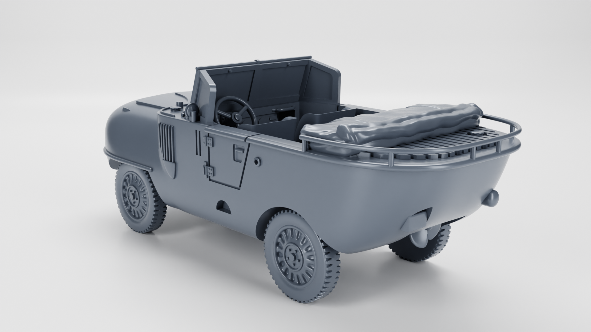 Schwimmwagen Trippel SG 6_38 - WWII - German Army -  wargame3d - 28mm Scale