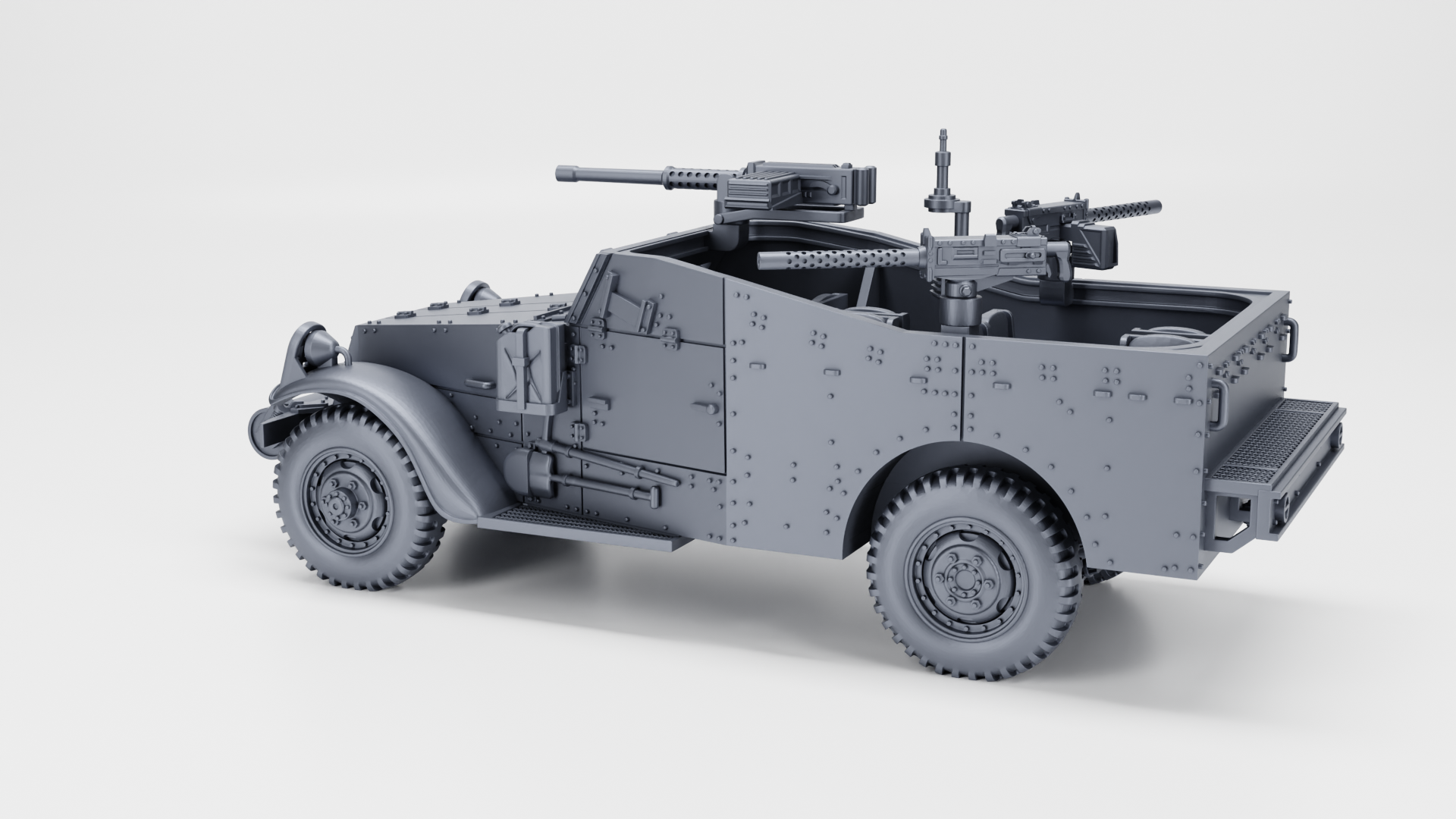 M3A1 Scout Car - White car (US) - Fighting Vehicles of the East Indies Armies - UK Army - 28mm Scale -  wargame3d