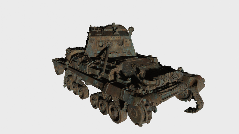 Destroyed Cruiser tank A9 - UK Army - 28mm Scale - Bolt Action - wargame3d