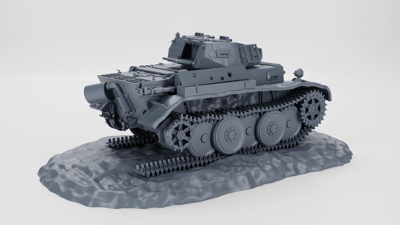 Destroyed - Panzer II Ausf.L «Luchs»- Hadrian- 1 Markers - 40mm Marker - Bolt Action - wargame3d