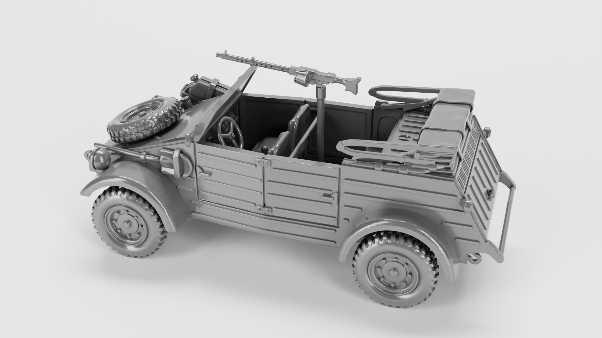 VW Kubelwagen - German Army - 28mm Scale -  wargame3d