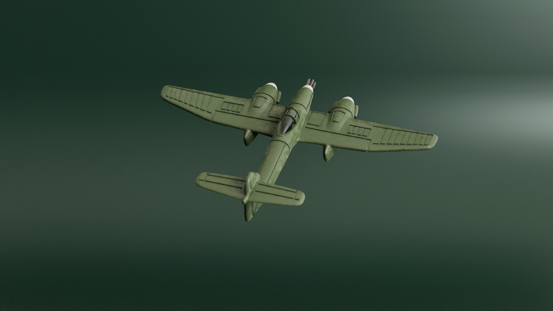 Westland Whirlwind Mk.I - Battle Planes of WWII - 1/200 Scale - wargame3d