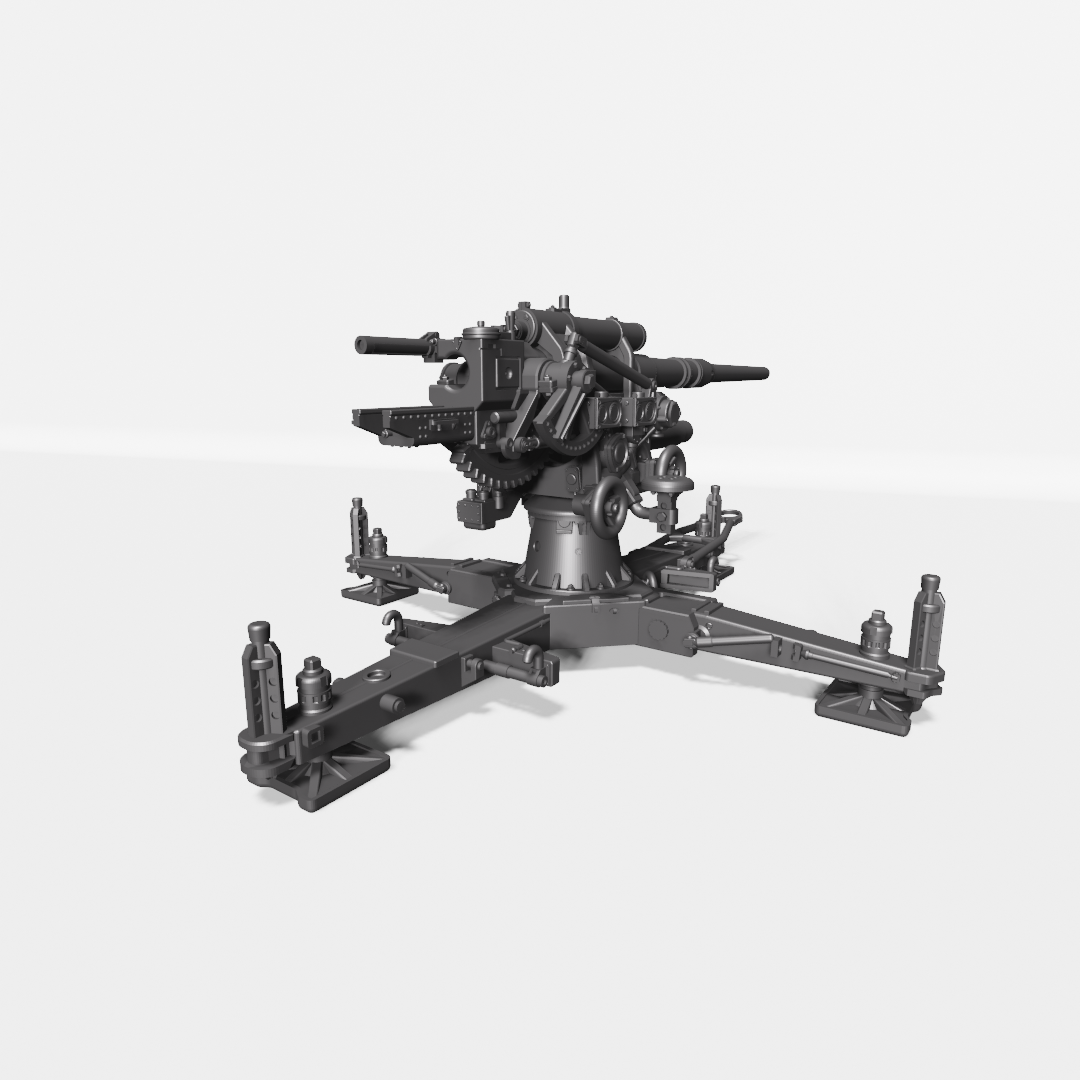 AA gun 8.8cm FlaK 37 - WWII - German Army -  wargame3d- 28mm Scale