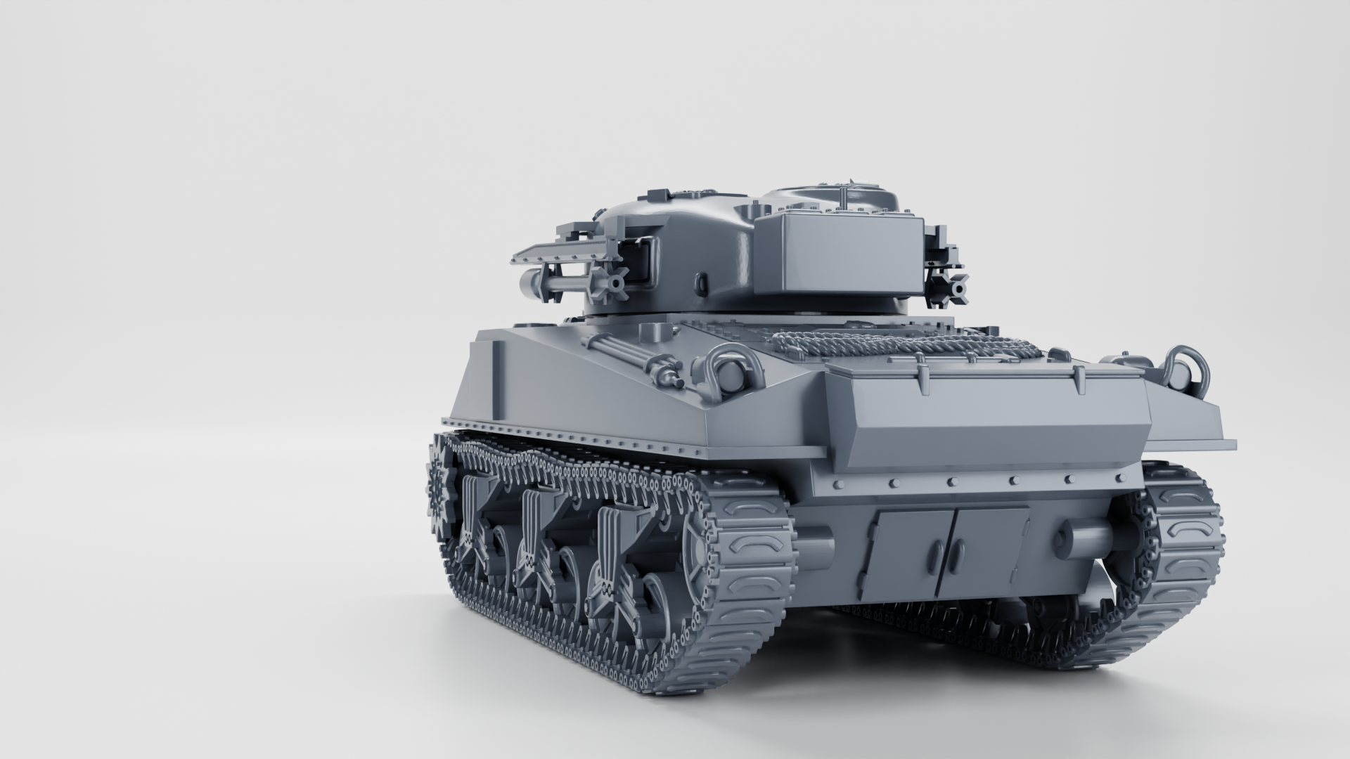 Sherman V “Tulip” - Rocket launcher version - US Army - 28mm Scale - Tank - Miniature - wargame3d