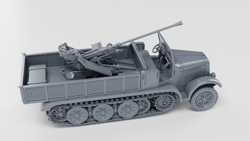 Sd.Kfz.6-2 - 3.7cm Flak 36 Auf 5t Zugkraftwagen - German Army - 28mm Scale - Bolt Action - wargame3d