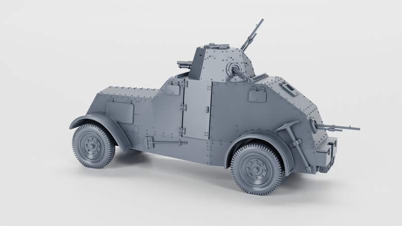 Heavy Armored car Wz.29 Ursus - Polish Army - 28mm Scale - Bolt Action - wargame3d