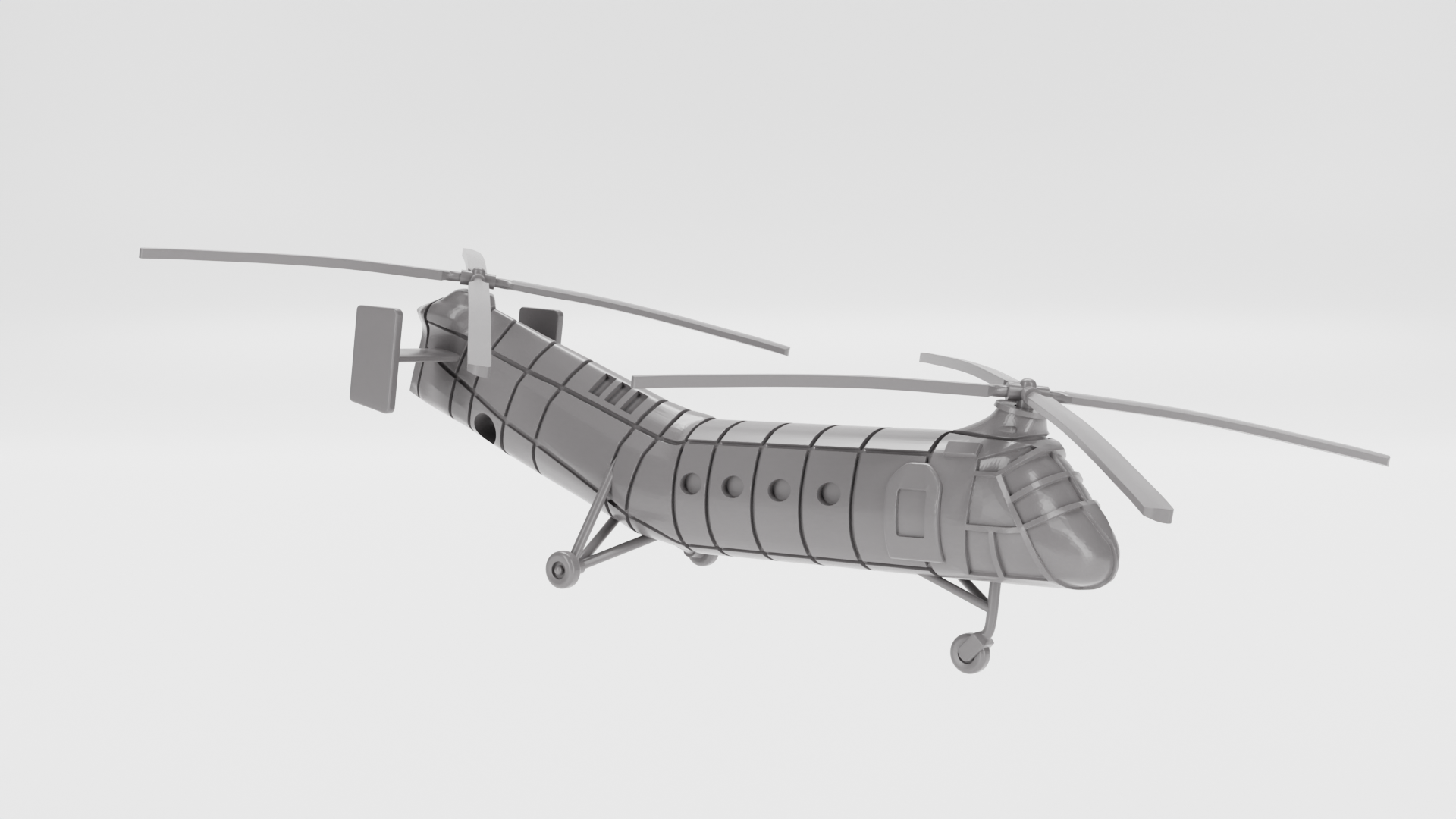 Piasecki H-21 Shawnee - Vietnam War Aircraft - 1/200 Scale - wargame3d