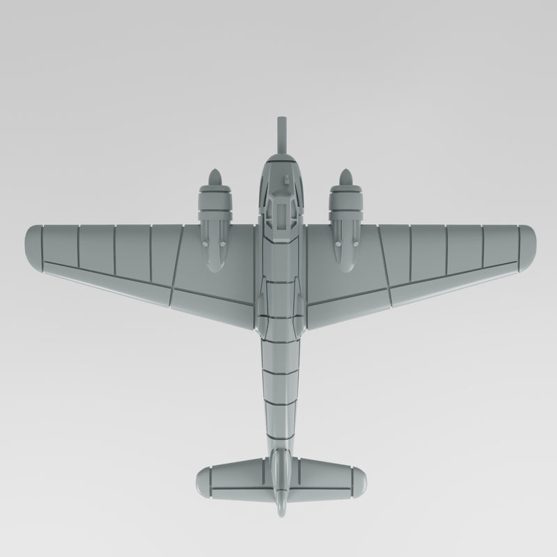 Henschel Hs 129 - WWII Battle Planes - 1/200 Scale - wargame3d