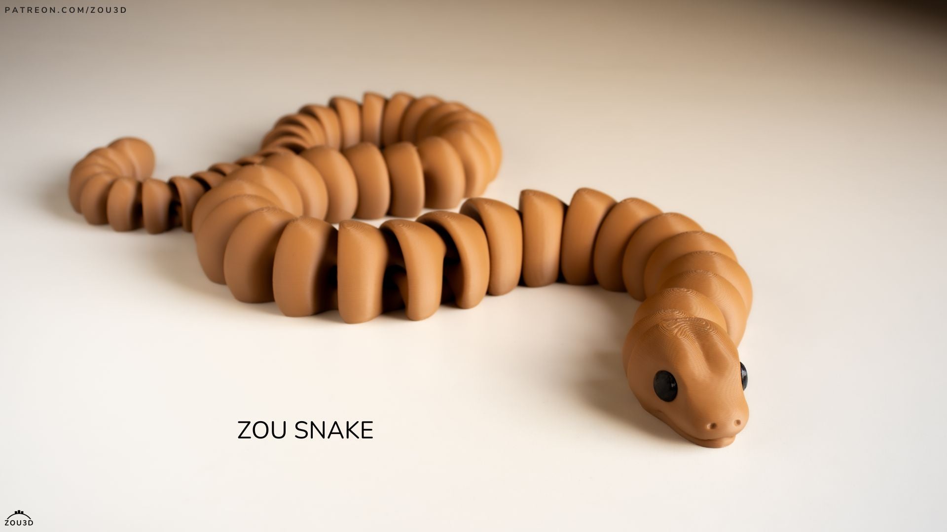 Snake - Articulated - Keychain - Desk Ornament - ZOU3D