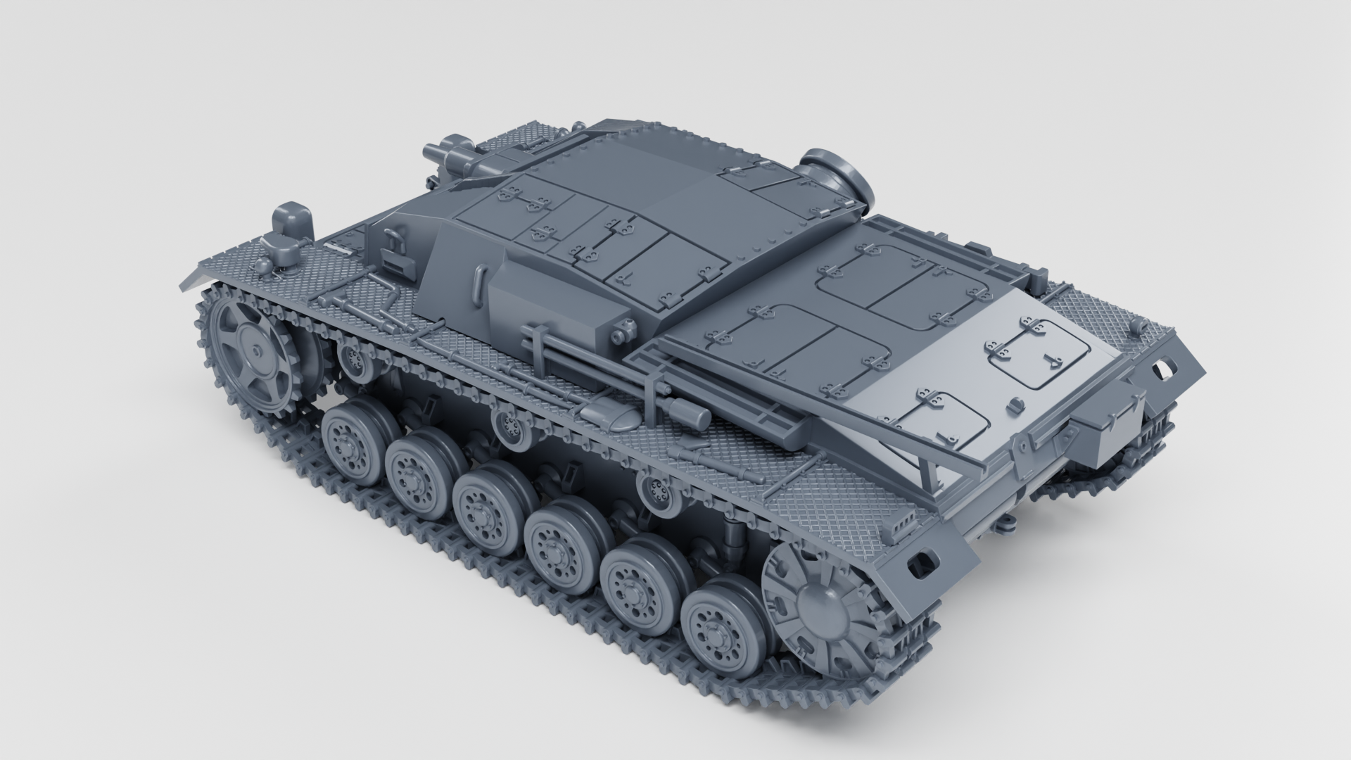 Sturmgeschutz III Ausf.B - German Sturmpanzer - WWII - German Army -  wargame3d - 28mm Scale