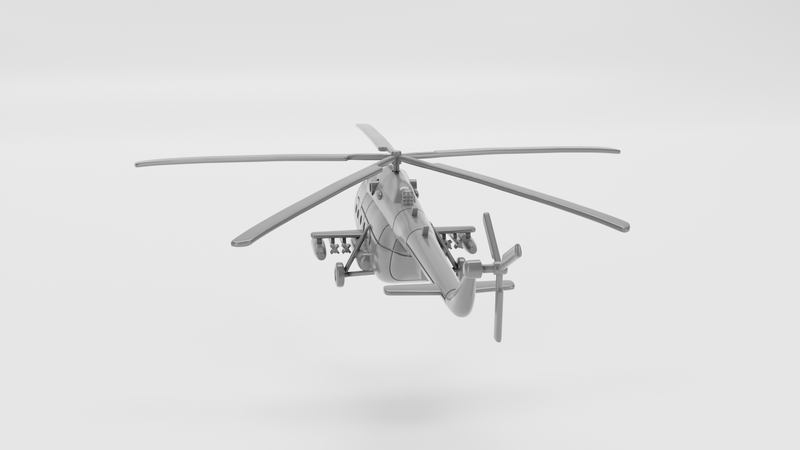 Mil MI-8 (Hip) - Vietnam War Aircraft - 1/200 Scale - wargame3d