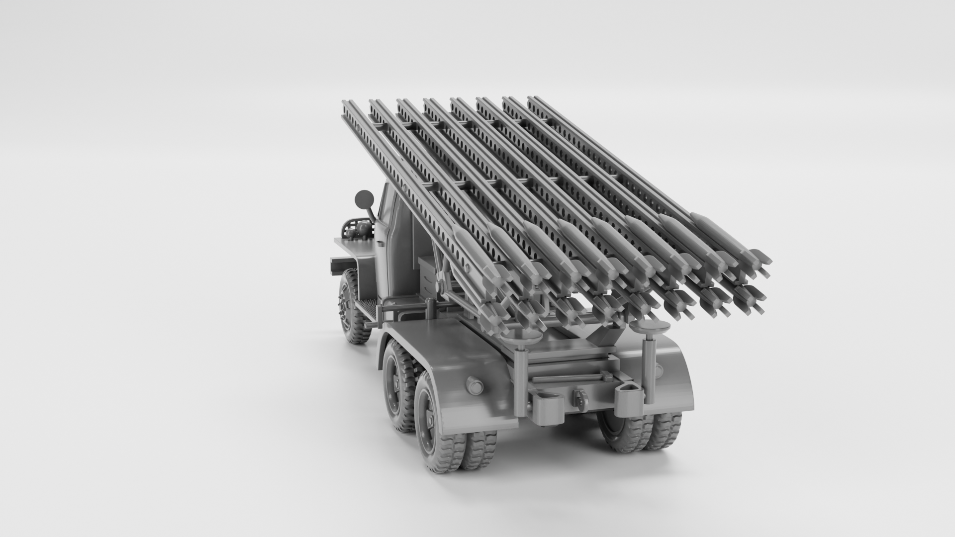 BM-13N Katyusha on Studebaker US6 - US Army - 28mm Scale -  wargame3d