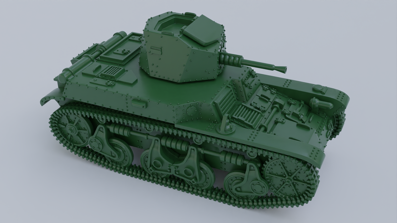 Light Tank Renault AMR-35 ZT-1 - French Army - 28mm Scale -  wargame3d